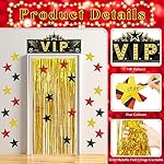 Tigeen 32 Pcs VIP Party Decoration VIP Door Entrance Star Sign Movie Night Door Curtain Backdrop Hanging Banner for Red Carpet Movie Theater Theme Music Award Night 1920s Supplies - Image 3