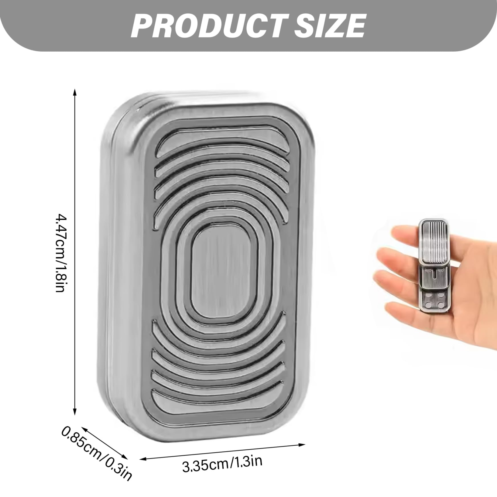 Metal Fidget Slider Magnético De 3 Piezas – Juguete EDC Para Aliviar El Estrés, Regalo Para Novio O Padre (Plateado)