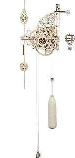Comprar UGEARS Aero Clock 3D Puzzle - Kits de Modelo de Madera de Regalo del día del Padre para Que los Adultos construyan - Reloj de Pared Vintage DIY con péndulo Puzzle de Madera - Reloj mecánico