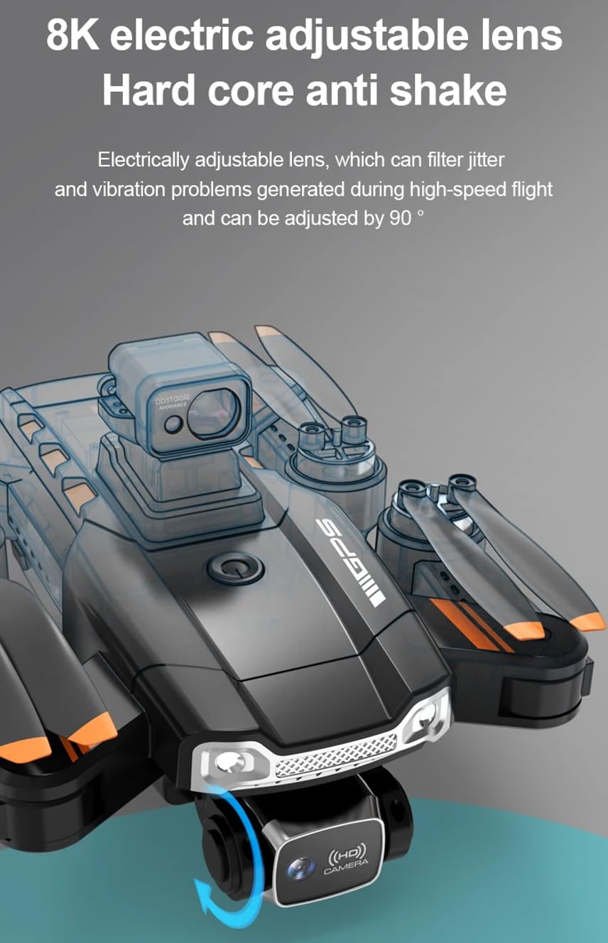 Drone Quadricottero Professionale 4k Telecomando Smartphone Gps Evita Ostacoli