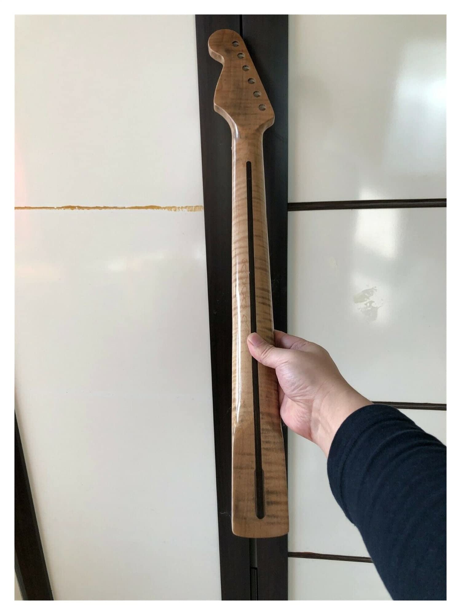 Amazon.co.jp: KLKL タイガーフレイムメイプルエレキギターネック21