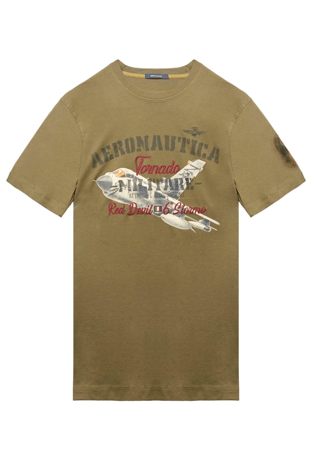 Aeronautica Militare t-Shirt TS2406 da Uomo, Maglia, Maglietta, Felpa, 6o Stormo, Tornado
