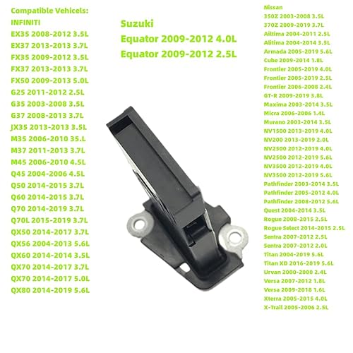 Miniatura 3 de MAFSENSIRAuto 22680-7S000 Sensor de flujo de aire masivo Medidor MAF compatible con Nissan 07-13 Sentra, 03-15 Murano, 05-15 Xterra, 03-09 350Z,
