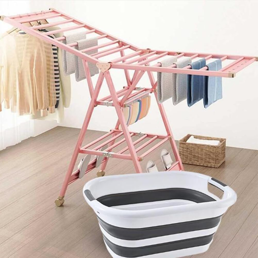 26L Zusammenklappbar Hundebadewanne Tragbar Haustier Badewanne Faltbar Wäschewanne Multifunktionale Aufbewahrungsbehälter Platzsparend Organizer Outdoor Indoor Kleine Katzen Hunde Wasserbecken