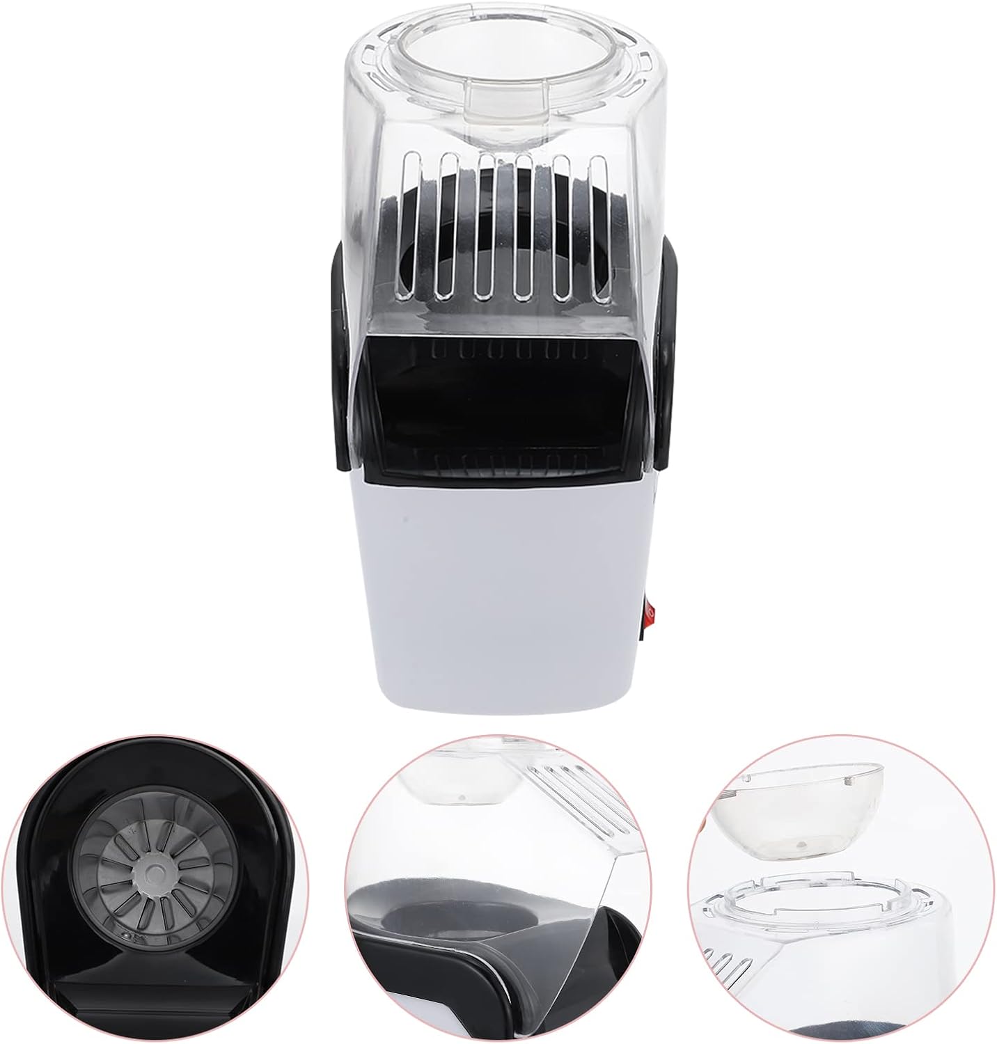 1 Set Automatic Popcorn Machine Air Popcorn Maker Butter Maker Popcorn Makers Nostalgia Popcorn Maker Air Popped Popcorn Maker Snack Maker Electric Child White Abs Snack Machine