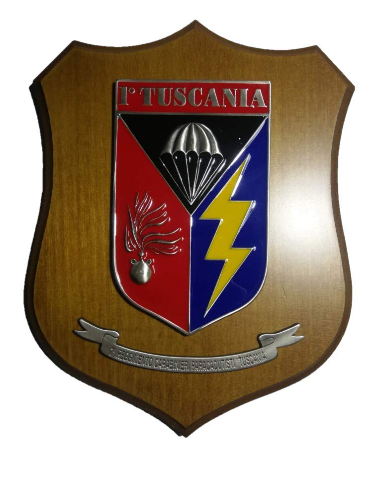 Crest Carabinieri Paracadutisti Tuscania Italia 22,5 x 17,5 cm Giemme prodotto ufficiale