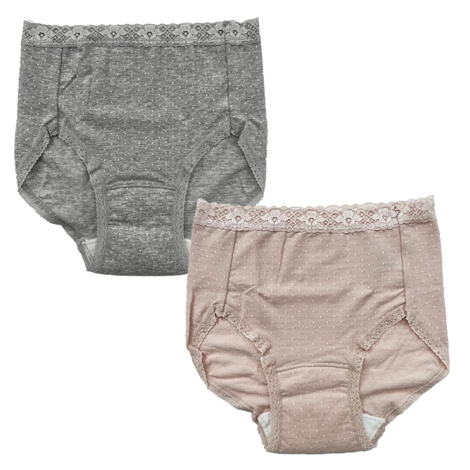 安心吸水ショーツ 軽失禁ショーツ レディース 下着 パンツ 抗菌 防臭加工 吸水シート 尿漏れショーツ 2枚セット サニタリーショーツ