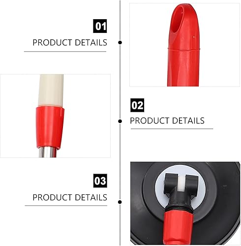 Miniatura 9 de Lurrose Mango de fregona de repuesto para piso giratorio de 360 grados, mango de repuesto telescópico, escoba, escoba, escoba, trapeador de limpieza