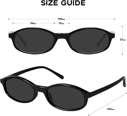 Miniatura 6 de mosanana Gafas de sol ovaladas rectangulares de moda para mujer, estilo retro de los años 90, estilo pequeño MS52586