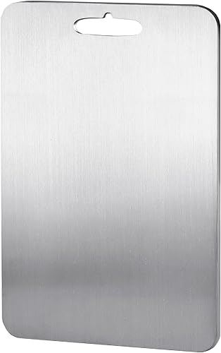 Tabla de cortar de acero inoxidable para cocina, tabla de cortar resistente (grande, 14.2 pulgadas de largo x 9.8 pulgadas de ancho) disponible en Yaxa Guatemala