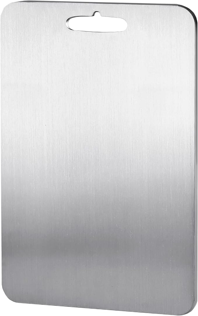 Stainless Steel Cutting Board for Kitchen, Heavy Duty Chopping Board(Large,14.2"L x 9.8" W)