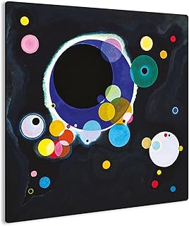 Giallobus - Giallopanel Art Board - Vassily Kandinsky - Alcuni Cerchi - Legno MDF - 29,7X29,7