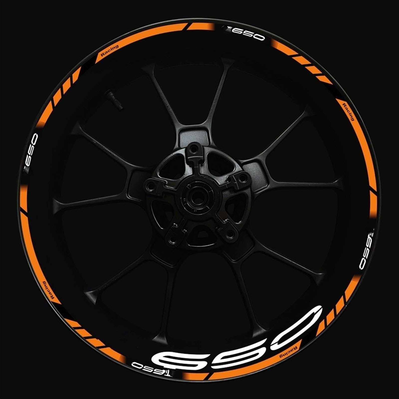 Motorcycle Wheel Sticker Inner Rim Reflective Protection Decal for Kawasaki Z650 Decorative(Color16)