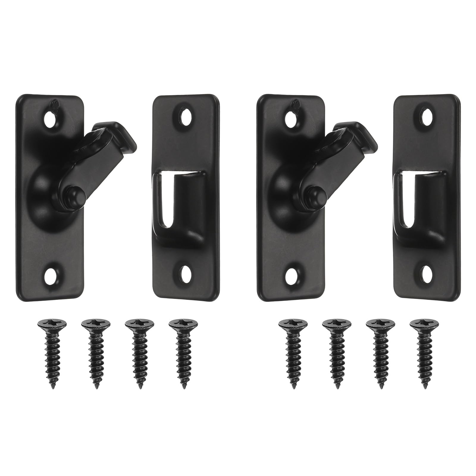 M METERXITY 2-Pack Flip Latch Gate Latch 1.7in, Right Angle Lock, Black — image 1