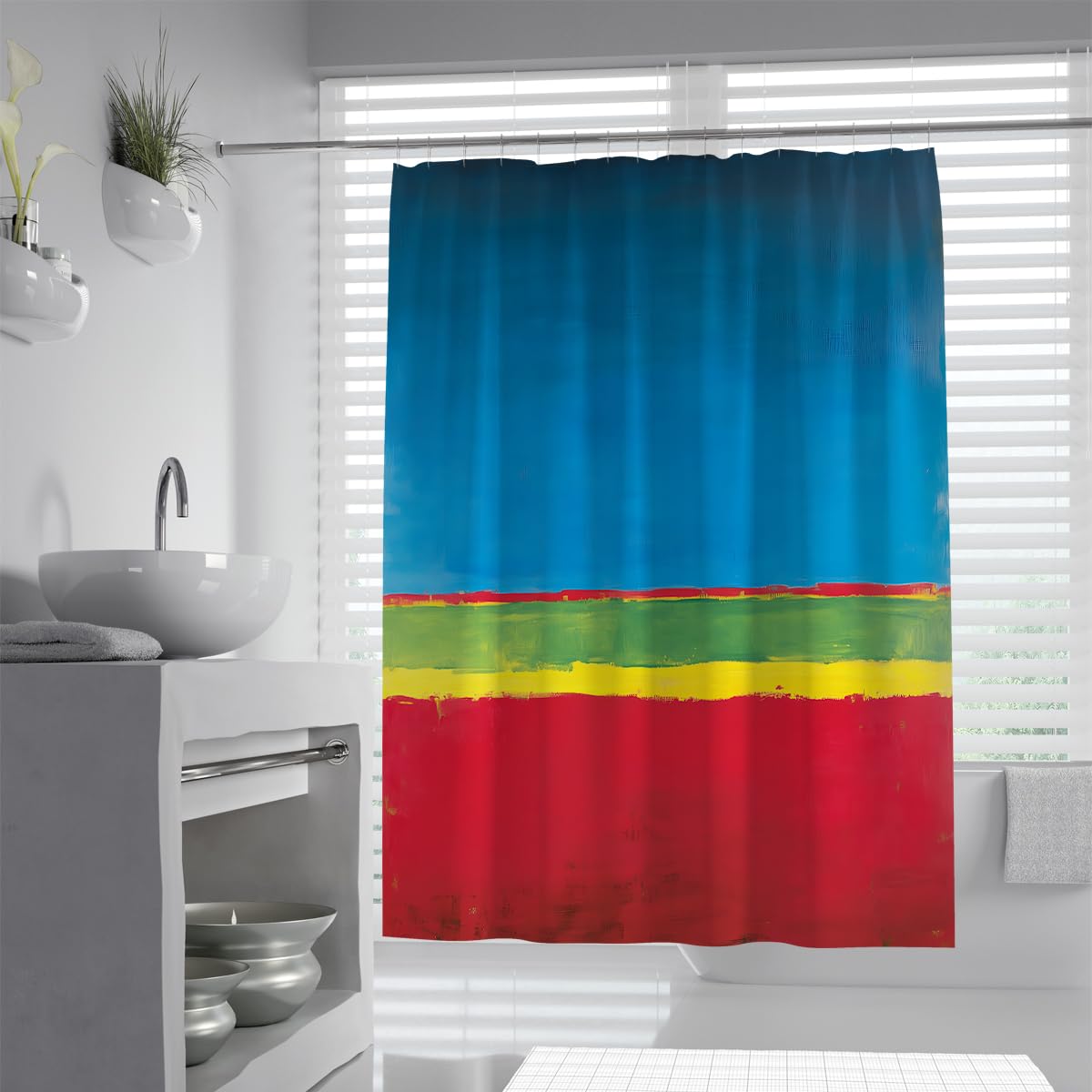 Tree of Life Shower Curtain Boho Botanical Bathroom Curtain with Hooks Retro Classic Mid-Century Bath Curtains Waterproof Polyester Fabric 240x180