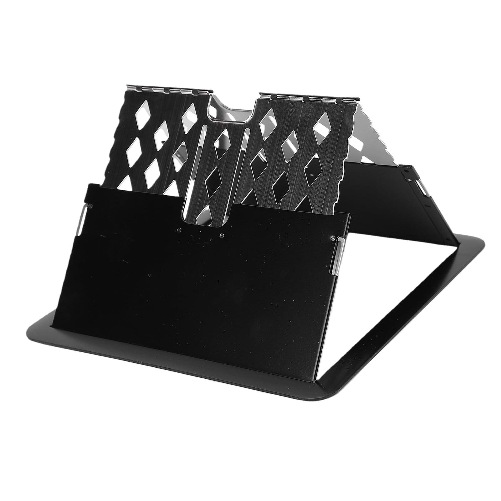 Fyearfly Supporto per laptop in lega di alluminio Supporto per laptop ergonomico regolabile in altezza per lavoro d'ufficio, lavoro a casa, compatto pieghevole per notebook 10 pollici