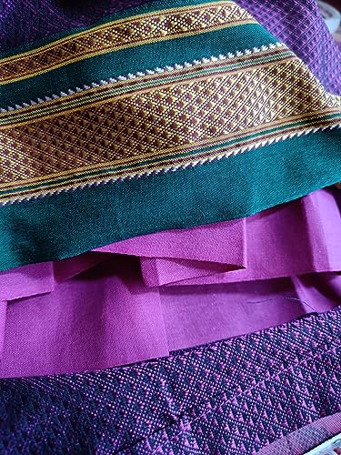 Girl's Indian Traditional Ethnic Wear Reshim Cotton Khan Shoulder Side Freel Frock3