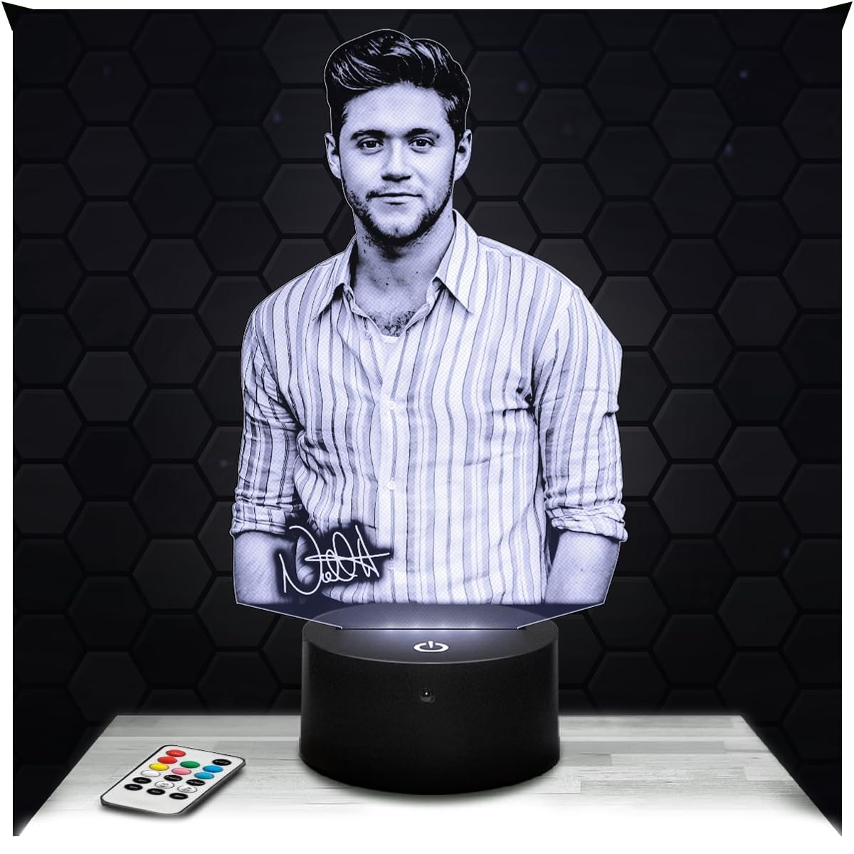 Lampephoto.fr - 3D Lamp Niall Horan Singer Musician O. Direction, Touch LED Night Light, 3D Hologram Effect, Christmas Birthday Gift Idea for Men Women, Bedroom Decoration Object