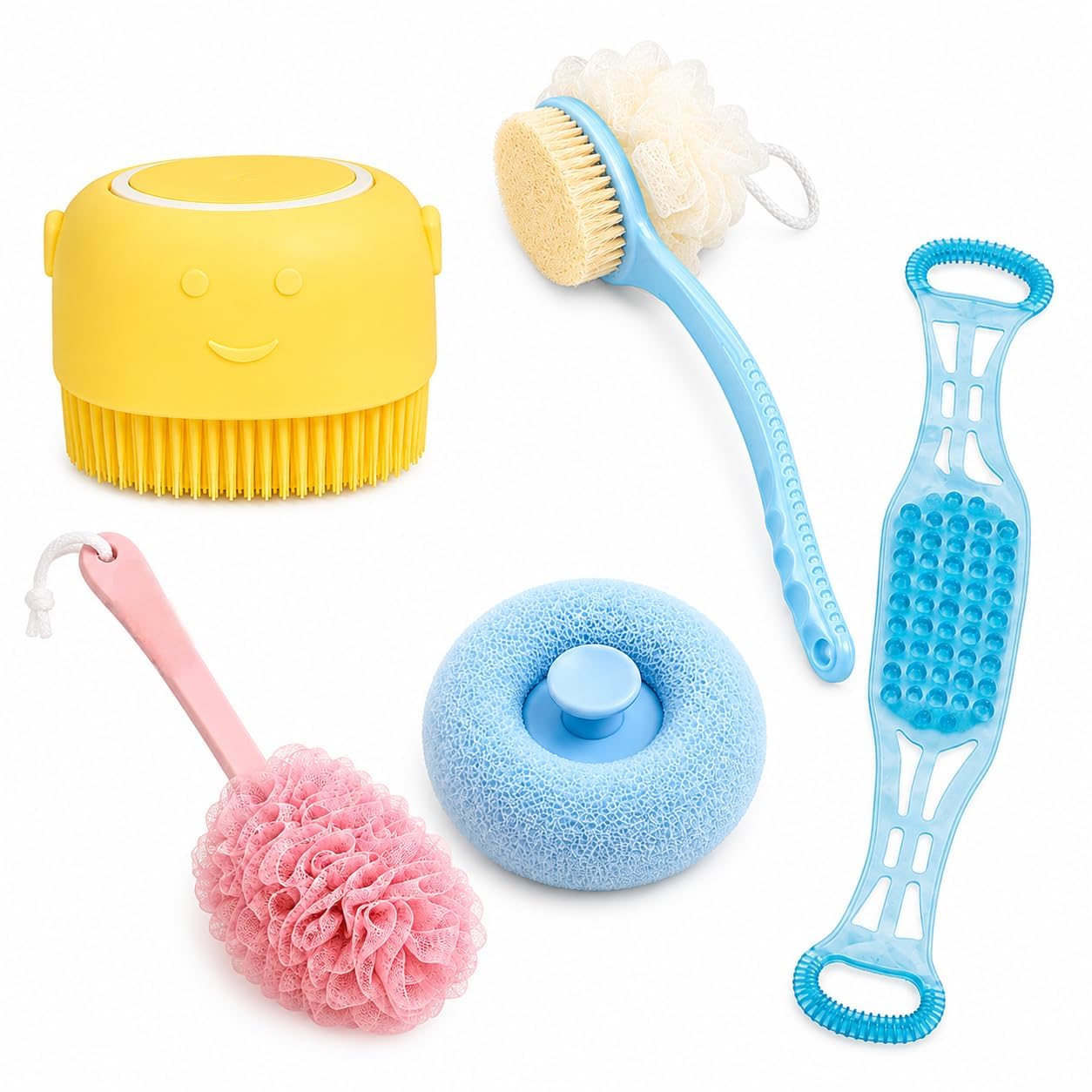 5-in-1 Bath Brush Set for Men & Women | Silicone Bath Brush, Long Handle Loofah Back Brush, Back Scrubber Belt, Suction Cup Body Scrubber, Exfoliating Shower Brush & Bath Sponge for Deep Cleansing & Massage-image-27