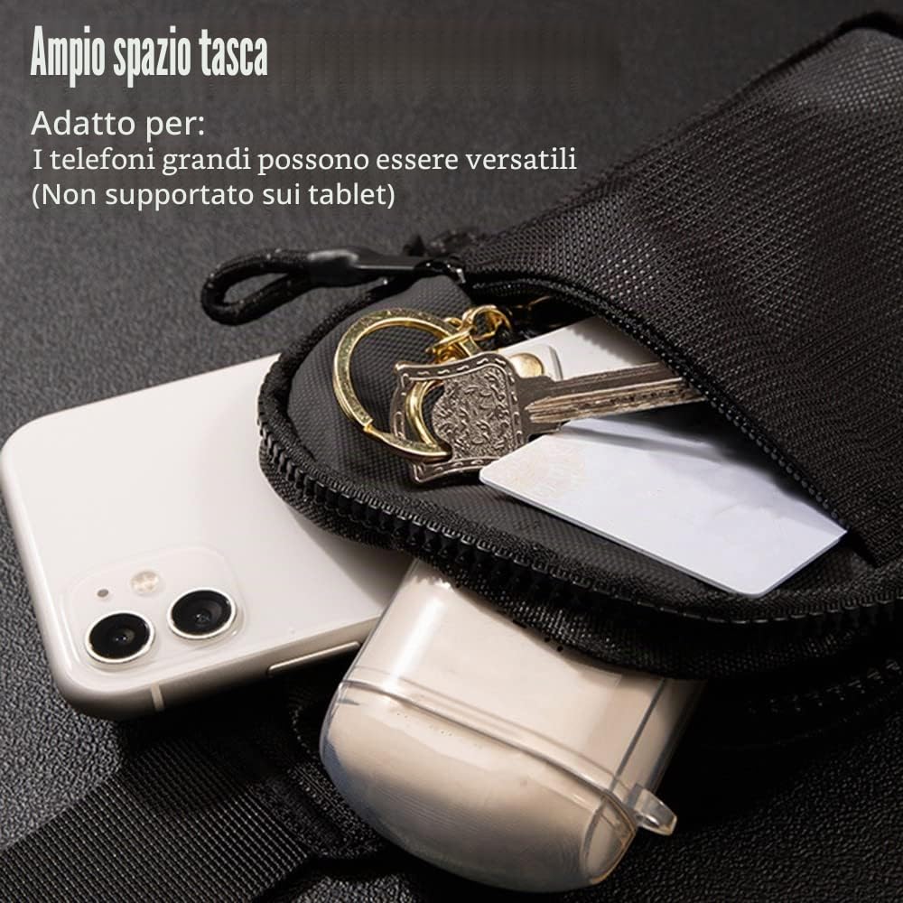DONGKER Zaino Monospalla, Borsa a Tracolla Impermeabile in Nylon, Sling Bag Regolabile per Uomo Donna Viaggio Escursionismo