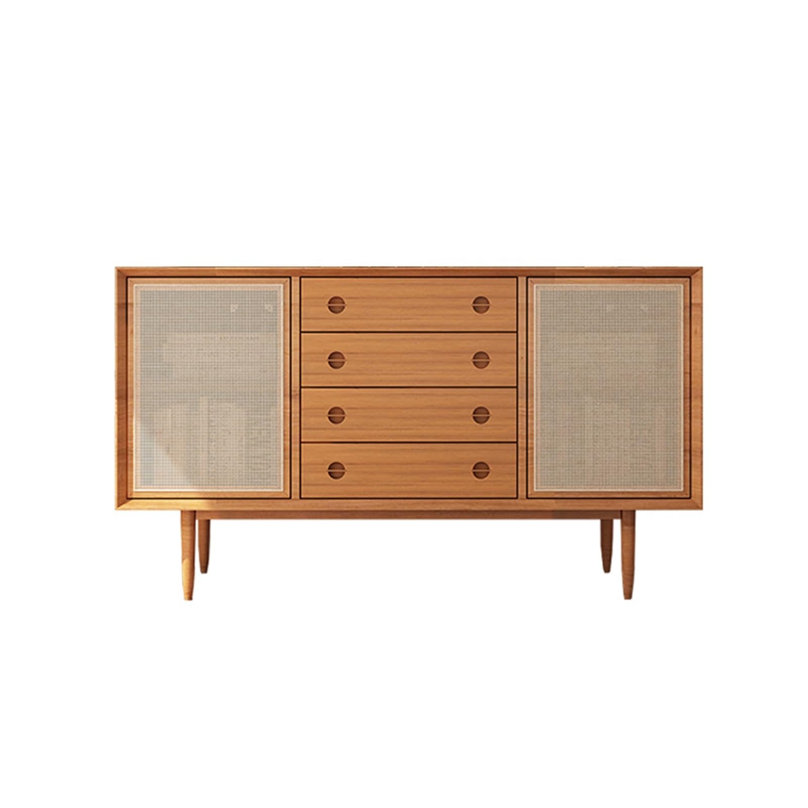 Armadio cucina Mobile in rattan con ante e cassetti for riporre gli oggetti stoccaggio(100 * 42 * 80cm)