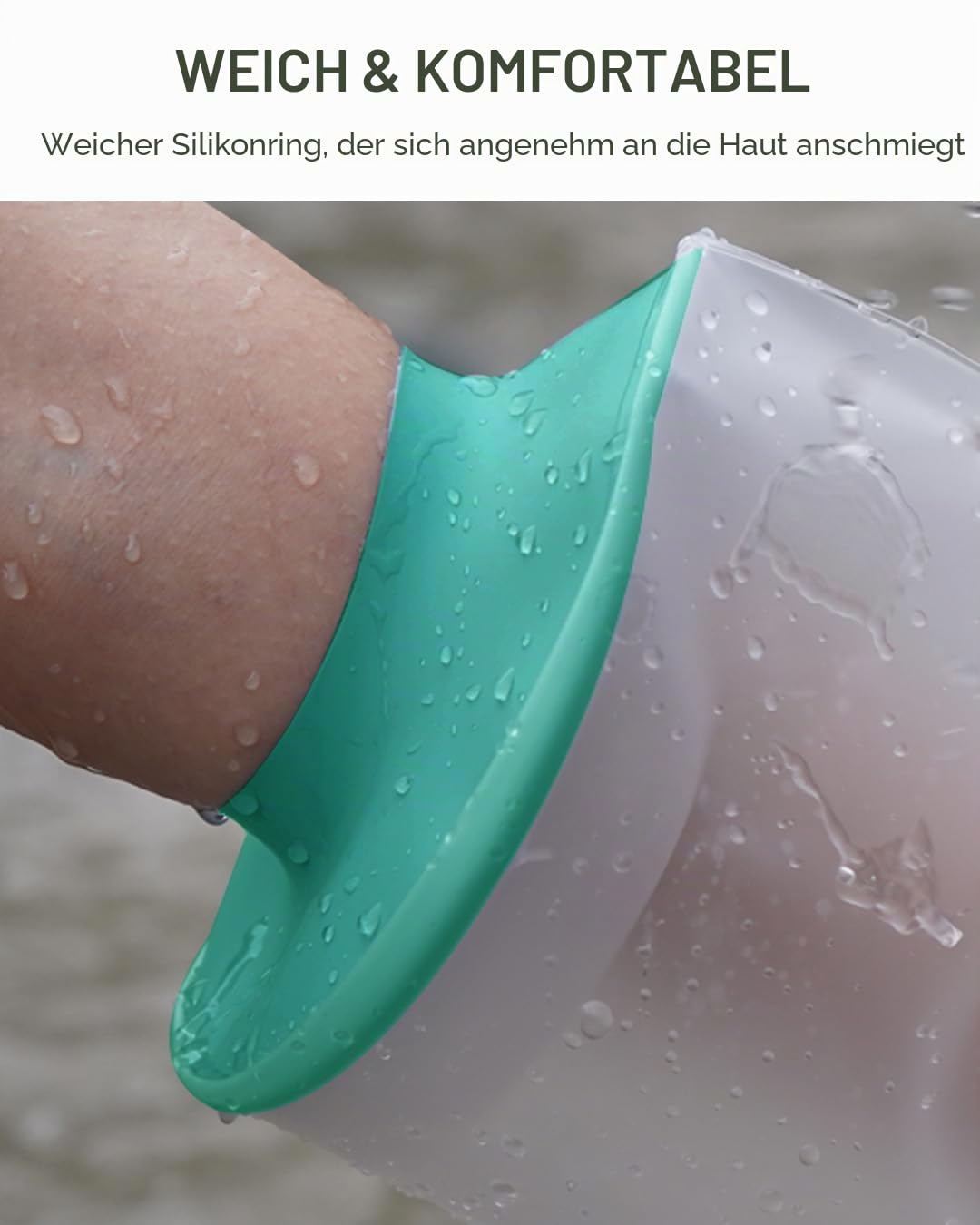 Duschschutz Arm für Erwachsene, Gipsschutz Wasserdicht Arm für Dusche, Wiederverwendbare Gipsabdeckung, Weicher Bequemer Gips-Schutz für Gipsbinden, Kompressen