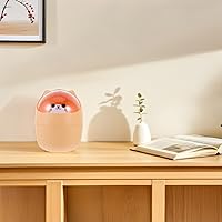 Vista 5 de Veemoon Mini basurero de 6.29 pulgadas para encimera, pequeño cubo de basura de plástico con tapa oscilante para cocina, dormitorio, baño