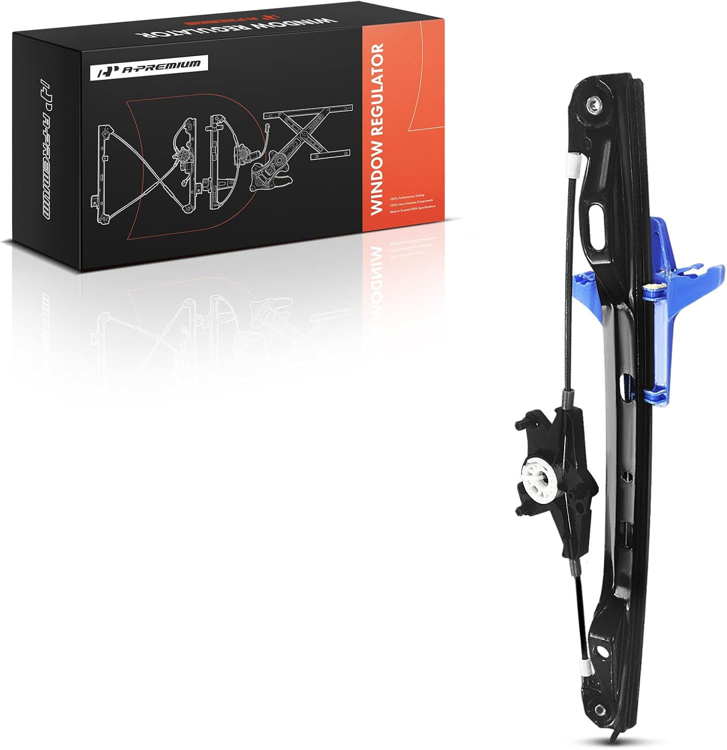 A-Premium Rear Right Passenger Side Electric Power Window Regulator Without Motor Compatible with Volkswagen Tiguan 2009-2018, Tiguan Limited 2017-2018