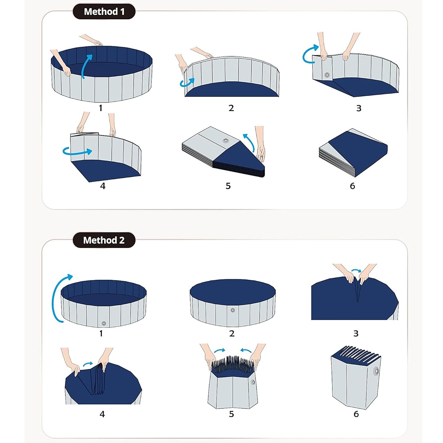 80 x 20 cm, piscina plegable para perros, piscina para perros grandes y pequeños, piscina para mascotas, piscina para perros, piscina plegable de PVC para perros (azul claro)