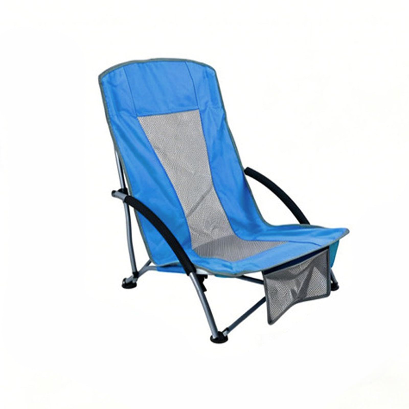 Chaise de Camping Pliable Surdimensionnée Portable avec Porte Gobelets et Accoudoirs Cadre Stable pour Extérieur Intérieur Camping Pêche Couleur Noir Gris C
