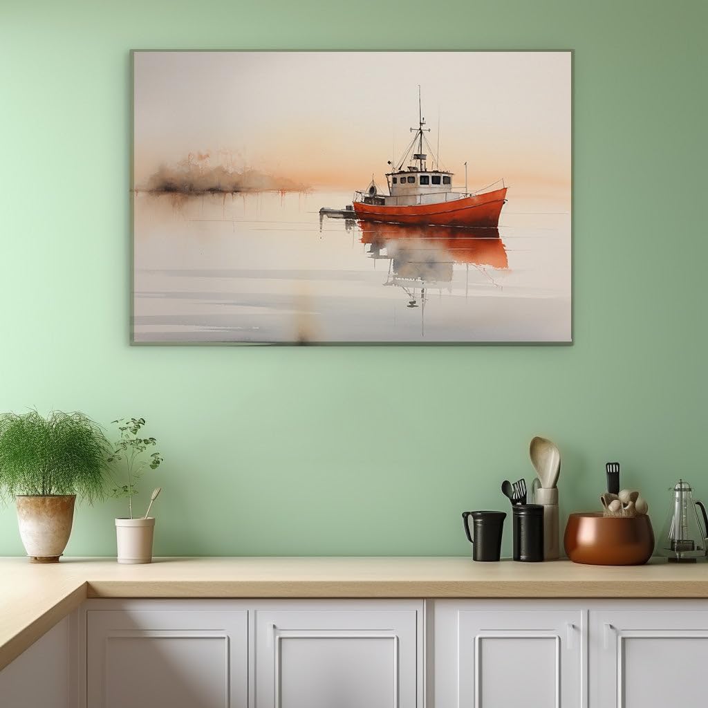 Canvas for Living room. Serenity on Canvas: Drifting in Peace with Nature's Palette, 27 x 18 inch Canvas Wall Art - Contemporary Masterpieces - Modern Home Decor