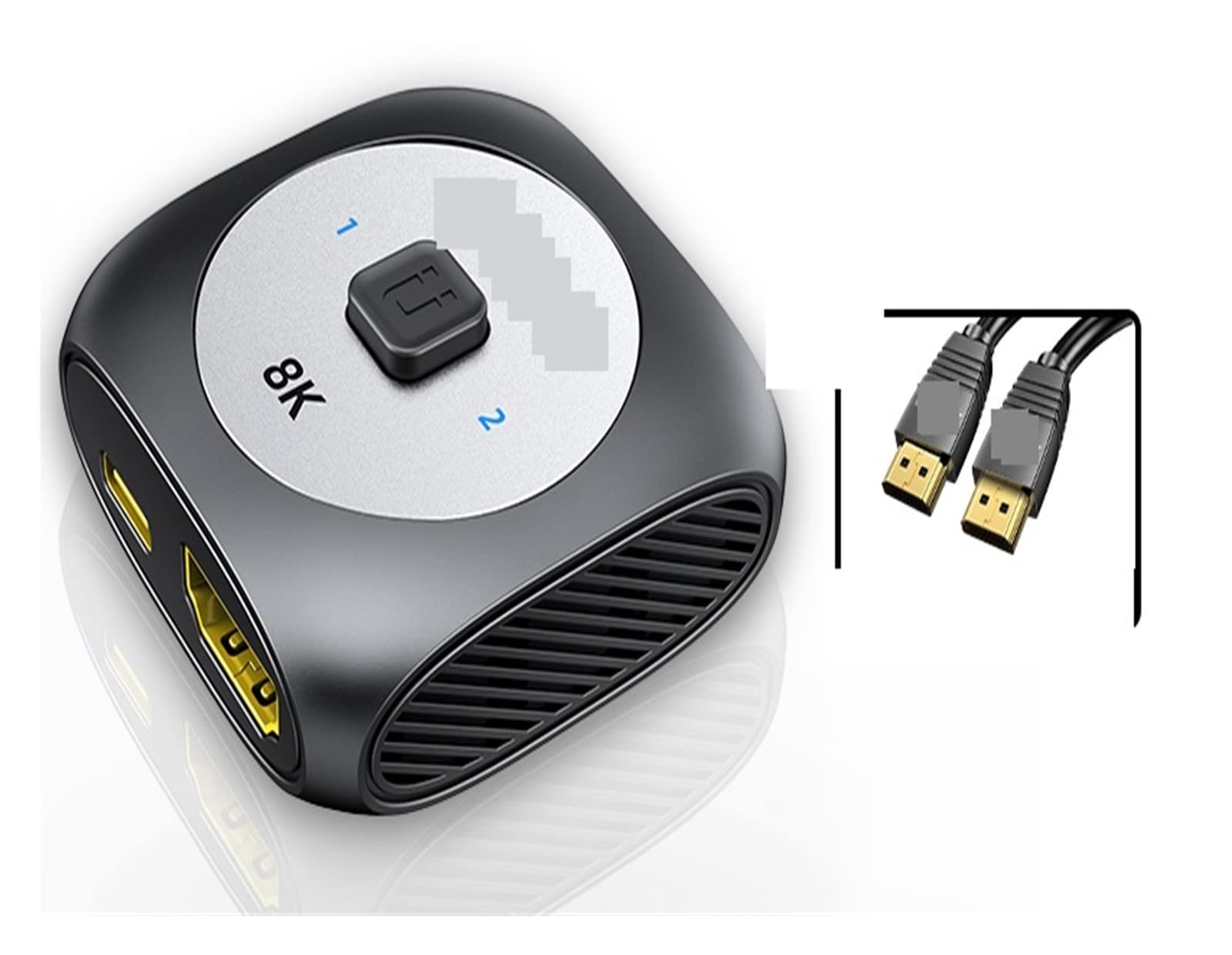 Mixer Video 8K60Hz Hdmi Splitter 2 in 1 out 4K144Hz Hdmi 2.1 Adattatore per Switch per TV Box Ps5 Ps4 per Dischi Blu-Ray (Aggiungere Cavo 1Hdmi)
