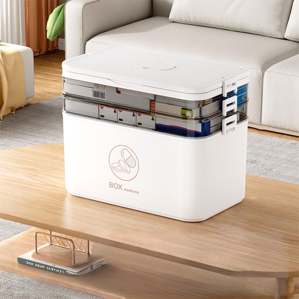 Amazon.com: Triflice 3-Tier Medicine Storage Box, Empty Family