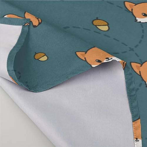 Miniatura 4 de Cloth Napkins Set of 4 Playful Baby Foxes 20x20 Inch Cloth Napkins Cute Fox Washable Reusable Kitchen Dinner Napkins Table Decor for Wedding,
