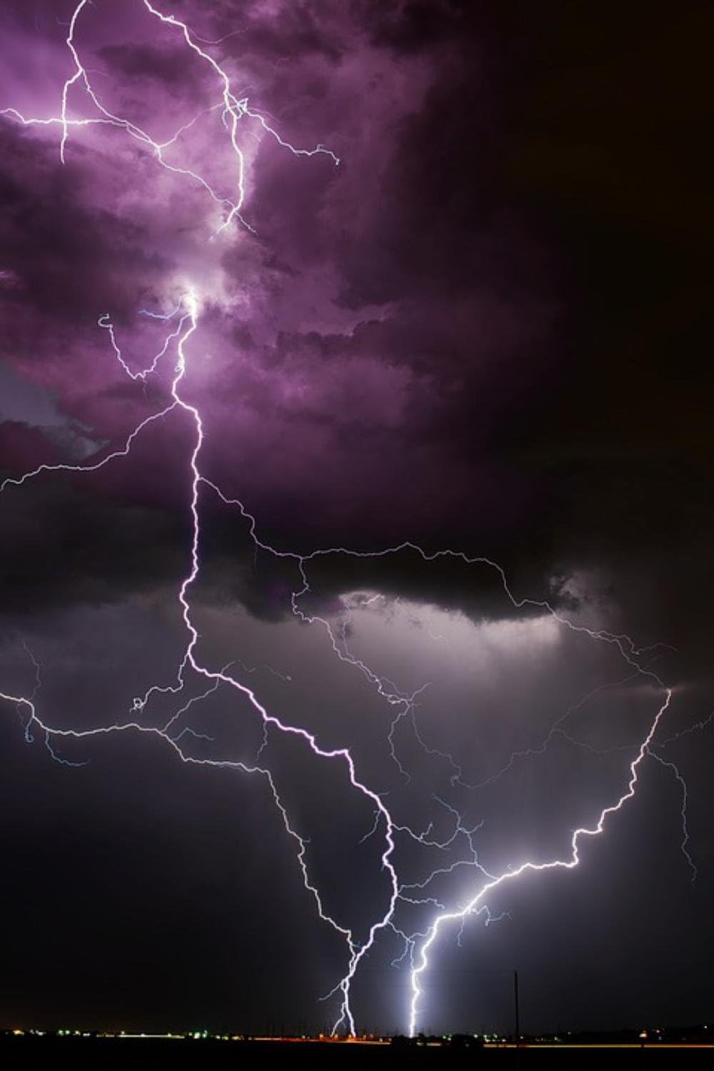 Gifts Delight Laminated 24x36 inches Poster: Colorado Storm Lightning Weather Thunderstorm Night Nighttime Evening Strike Electrical Nature Outdoors Sky Cloud Rain