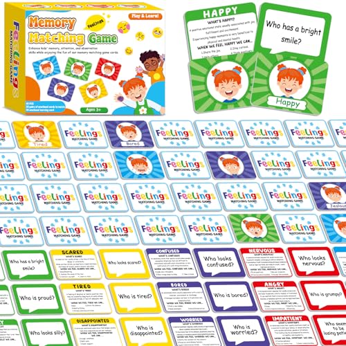 gisgfim Feelings Emotion Cards Match Game Social Emotional Learning Activities