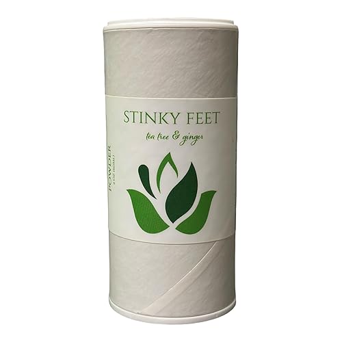 Desodorante de zapatos de pies apestosos, elimina los olores naturalmente. Aceites orgánicos de hierba de limón, jengibre y árbol de té.