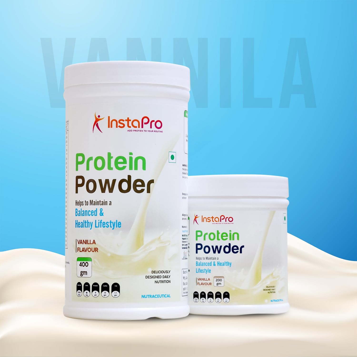 InstaPro Protein Powder (200g) | 25g Protein with BCAAs for Muscle Gain, Gym Recovery & Strength Support | Whey Protein Blend | Instant Mix Rich Vanilla Flavor | Fitness Nutrition for Men & Women 3