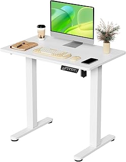 GIBBON MOUNTS Electric Standing Desk, Lifting Desk, Width 31.5 inches 80 cm x Depth 19.7 inches 50 cm, Elevating Ceremony Table, Small, Small Room, Telework, Office Desk, Home Work, Computer Desk,