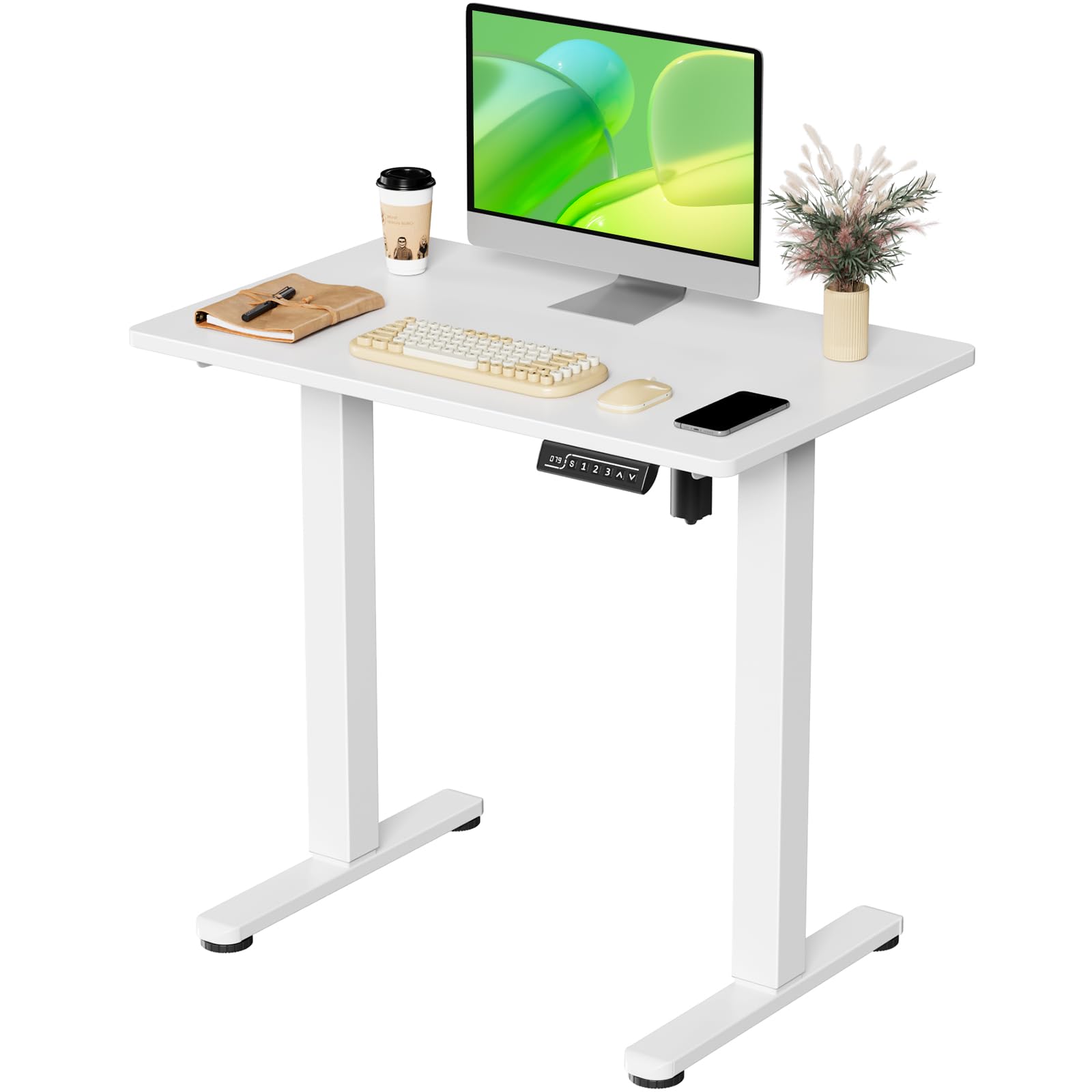 Amazon | GIBBON MOUNTS 昇降デスク 幅80cm×奥行き50cm 一枚板 昇降式