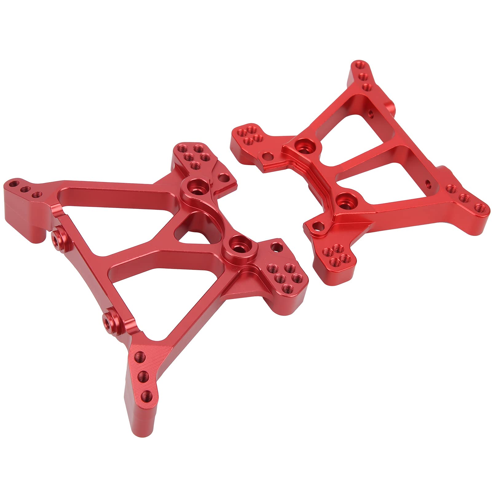 RC Front Rear Shock Tower, Durable Hign Performance Aluminum Alloy RC Shock Tower for Slash 4X4 TSM for 1/10 RC Car(Red)