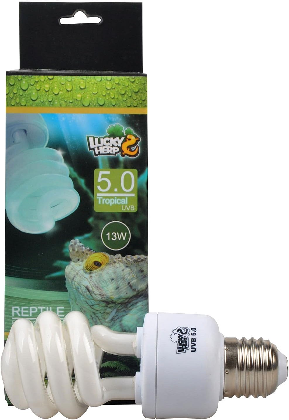 Lucky Herp Reptile Compact Fluorescent UVA UVB 5.0 Bulb,13W,26W Available (13 Watt)