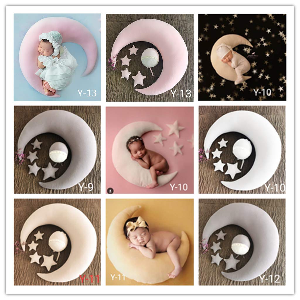 Set Photo Bébé Lune Et Étoiles LICHENGTAI - Oreiller Et Accessoires Nouveau-né - Multiple Colors