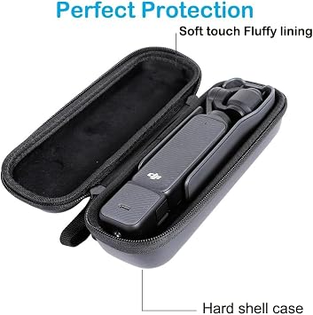 PellKing 4 in 1 Accessories Kit for OSMO Pocket 3,PU Camera Body Storage Carrying Case+2 Sets of Screen Protector+Silicone Desktop Base