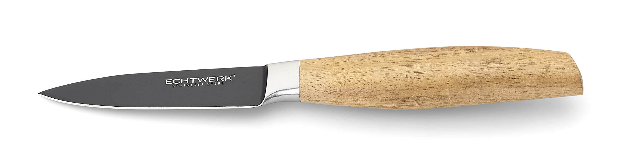 Echtwerk Black-Edition Schälmesser Aus Hochwertigem Stahl, Obst & Gemüsemesser, Küchenmesser, Spezialstahl, Griff Aus Akazienholz, Klingenlänge: 8,8 Cm,