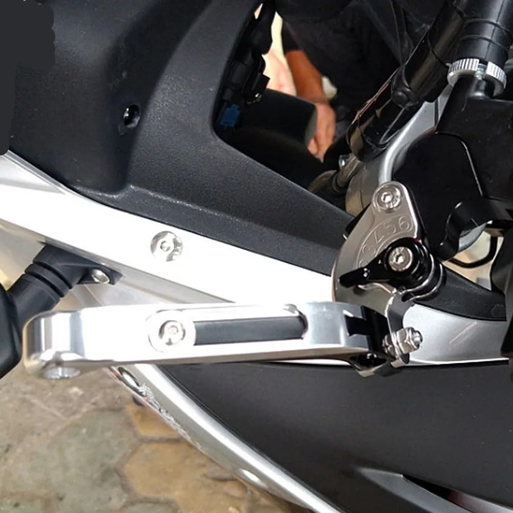 WhyatT Maneta de freno embrague paraYA & MAHA FZ-07 MT-07 MT07 MT 07 FZ 07 FZ07 2014-2023 Motocicleta CNC Maneta de freno embrague extensible plegable ajustable, Large