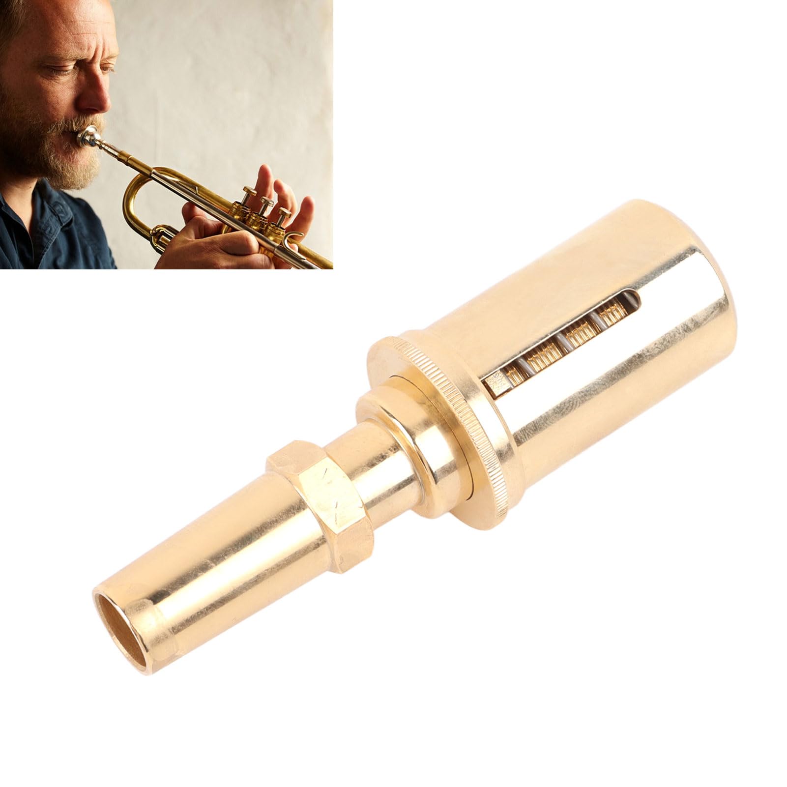 Valvola Limitatrice di Pressione per Trombone Accessorio per Bocchino per Strumenti a Fiato in Ottone per Allenatore per la Forza della Bocca del Trombone (Oro)