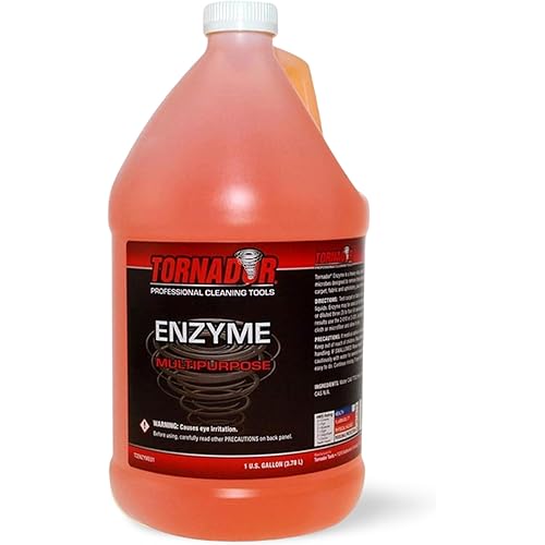 Tornador TC-Enzyme Multi-Purpose Cleaner – 1 Gallon | Enzyme Interior Cleaner for Carpet, Upholstery, Car Detailing | Tornador Car Cleaning Gun Solution | Odor Control Concentrate