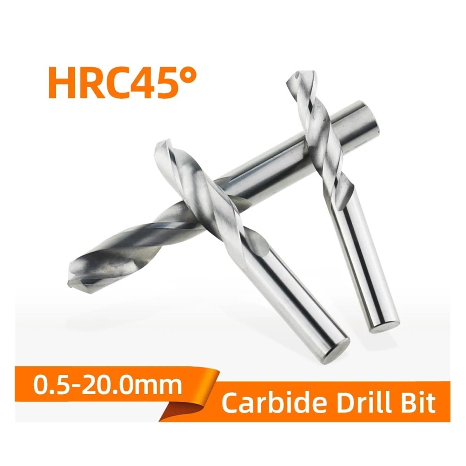 Brocas de Carburo Sólido, HRC 45, 0,5-20,0 mm, Herramientas de Perforación para Acero y Metal de Aleación, Torno CNC y Máquinas de Mecanizado(13.1mm)
