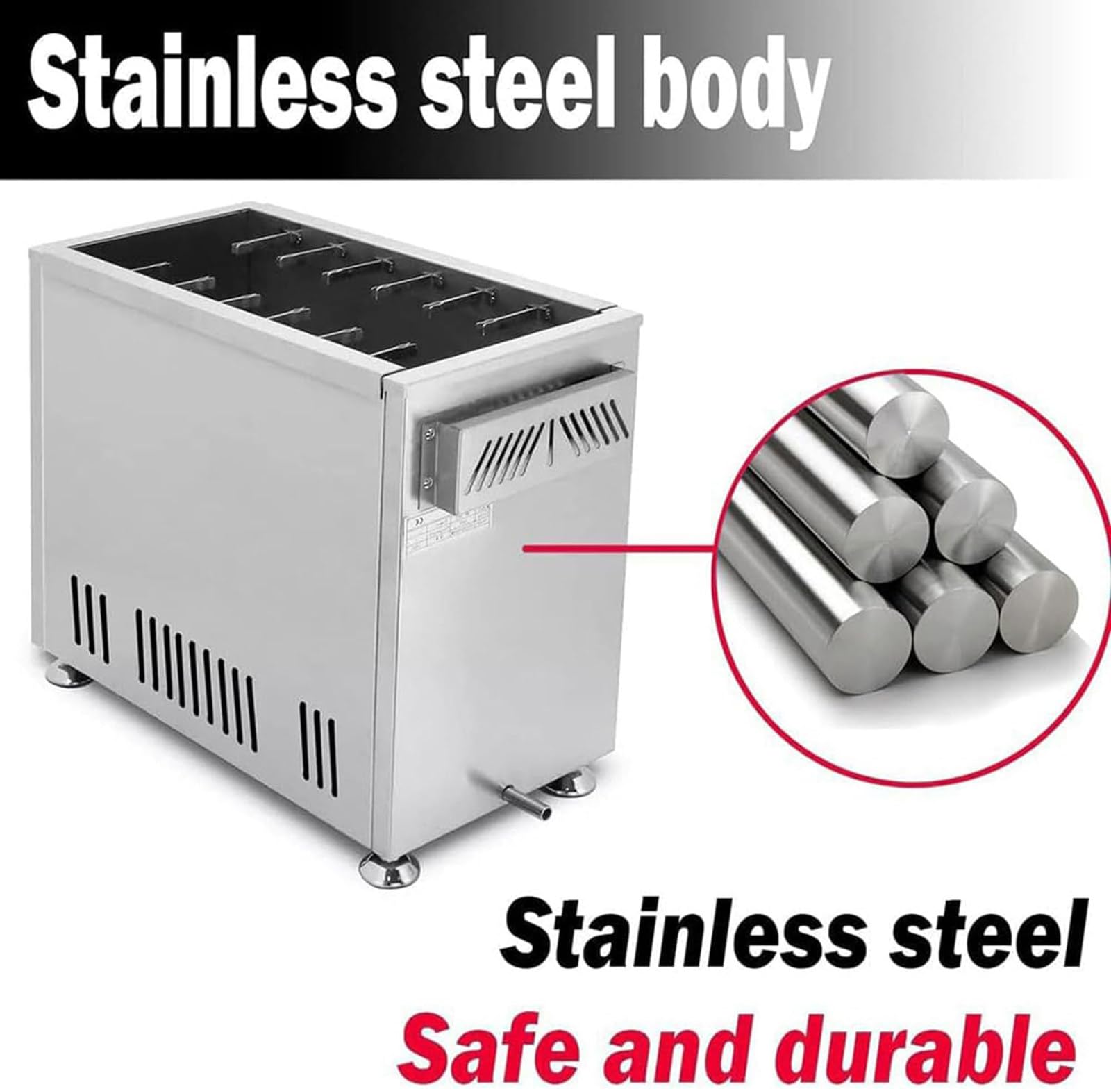 Friggitrice elettrica Professionale da 21 Litri in Acciaio Inox, Macchina per Hot Dog e Formaggio, 12 Pezzi, Attrezzatura per friggere, Ideale per ristoranti, cucine domestiche e Snack Bar.